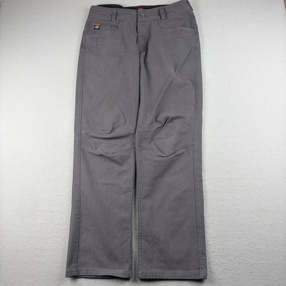 Brunt Workwear Canvas Carpenter Work Pants Gray Men's 32x32 Stretch